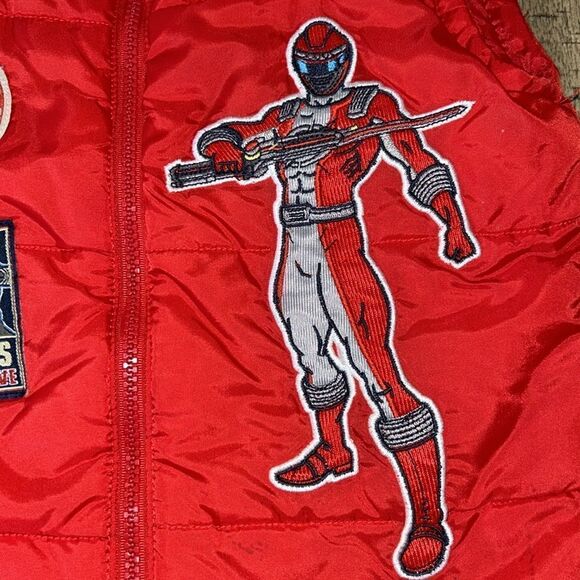 Power💥 Rangers! Go Go Power Rangers Patches! 🚀 Quilted Vest With Corduroy. - Picture 6 of 17